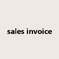 sales invoice是什么意思
