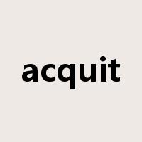 acquit是什么意思