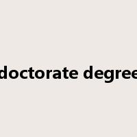 doctorate degree是什么意思