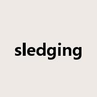sledging是什么意思