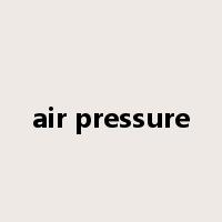 air pressure是什么意思