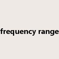 frequency range是什么意思