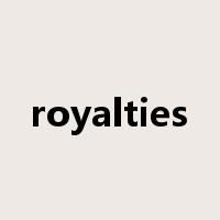 royalties是什么意思
