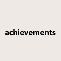 achievements是什么意思