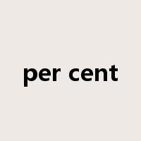 per cent是什么意思