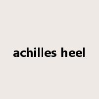 achilles heel是什么意思