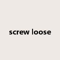 screw loose是什么意思