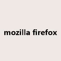 mozilla firefox是什么意思
