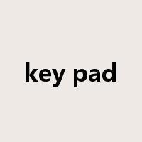 key pad是什么意思