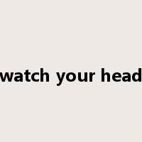 watch your head是什么意思