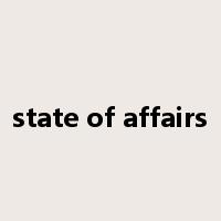 state of affairs是什么意思