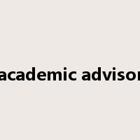 academic advisor是什么意思
