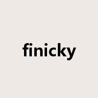 finicky是什么意思