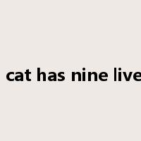 a cat has nine lives是什么意思