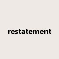 restatement是什么意思