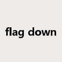 flag down是什么意思