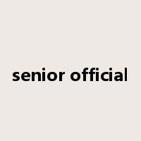 senior official是什么意思