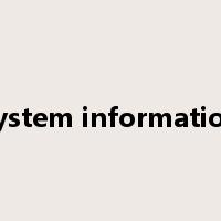 system information是什么意思