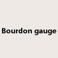 Bourdon gauge是什么意思