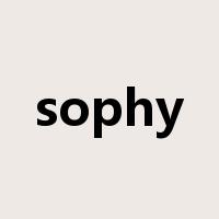sophy是什么意思