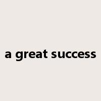 a great success是什么意思