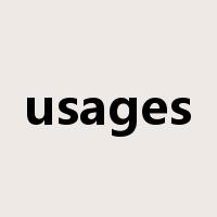 usages是什么意思