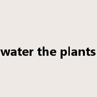 water the plants是什么意思