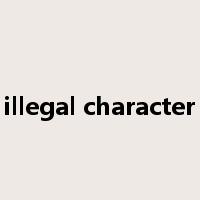 illegal character是什么意思