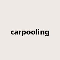 carpooling是什么意思