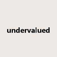 undervalued是什么意思