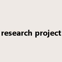 research project是什么意思