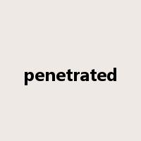 penetrated是什么意思
