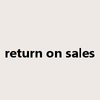 return on sales是什么意思