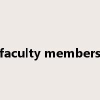 faculty members是什么意思
