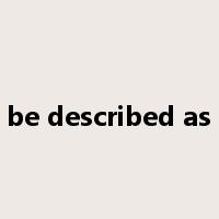 be described as是什么意思