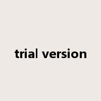 trial version是什么意思