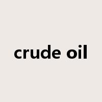 crude oil是什么意思