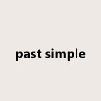 past simple是什么意思