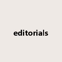 editorials是什么意思
