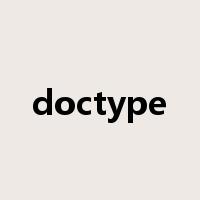 doctype是什么意思