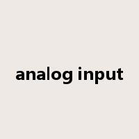 analog input是什么意思