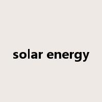 solar energy是什么意思