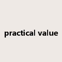practical value是什么意思