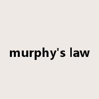 murphy's law是什么意思