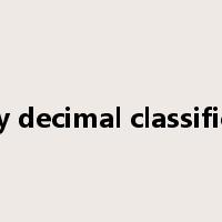 Dewey decimal classification是什么意思