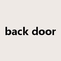 back door是什么意思