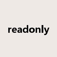 readonly是什么意思
