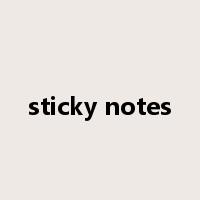 sticky notes是什么意思