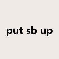 put sb up是什么意思
