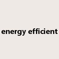 energy efficient是什么意思